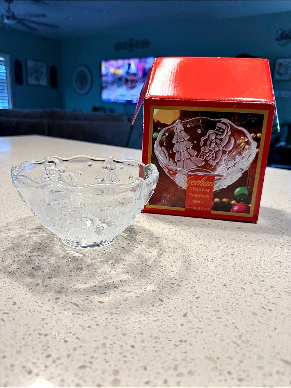 Gorham Holiday Traditions Crystal Bowl 5 3/4" Holiday Crystal Bowl